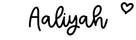 the name aaliyah.